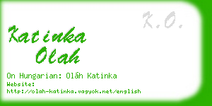 katinka olah business card
