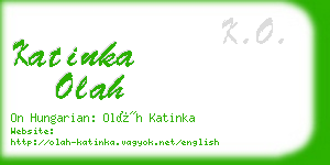 katinka olah business card